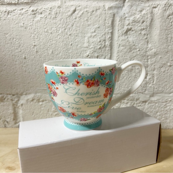 Portobello by Inspire Cherish Yesterday,Dream Tomorrow Cup Mug Flowers England - Picture 8 of 9